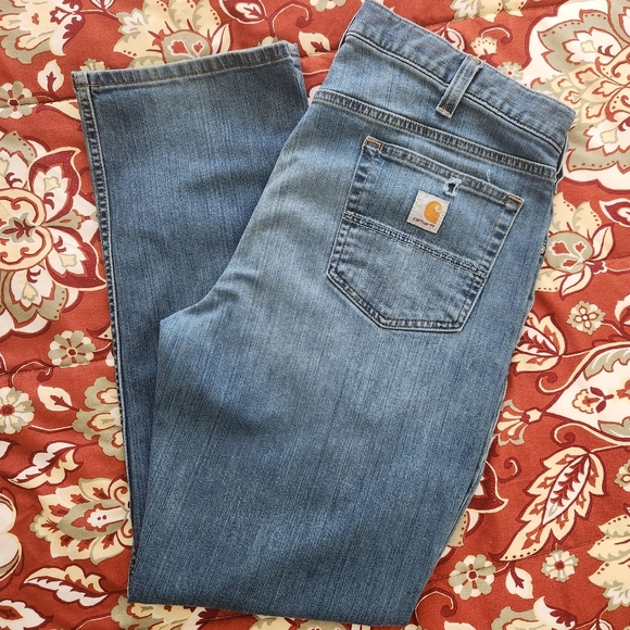 Carhartt Men's 38x32 Relaxed Fit Straight Leg Denim Jeans Rugged Flex - Picture 1 of 9